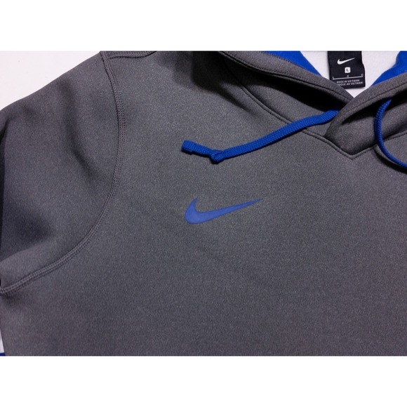 NIKE Men's Therma Heavy Hoodie CI4406 Gray Blue Large L - Picture 6 of 10